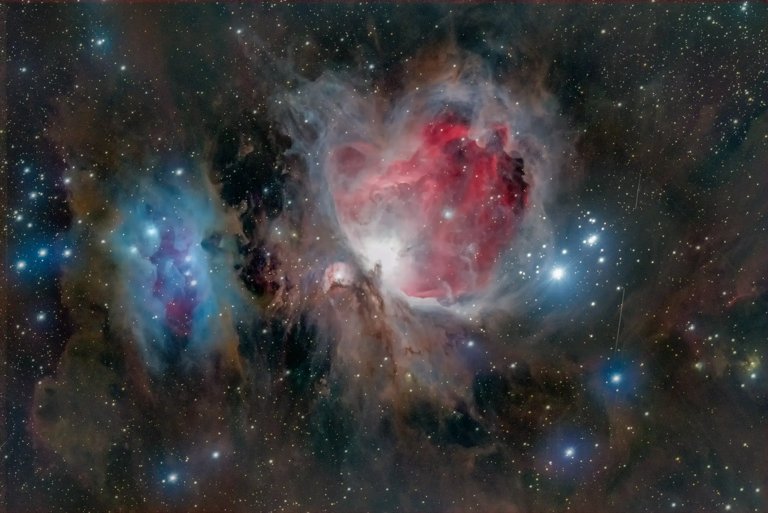 The Orion Nebula (Messier 42) with the Running Man Nebula
