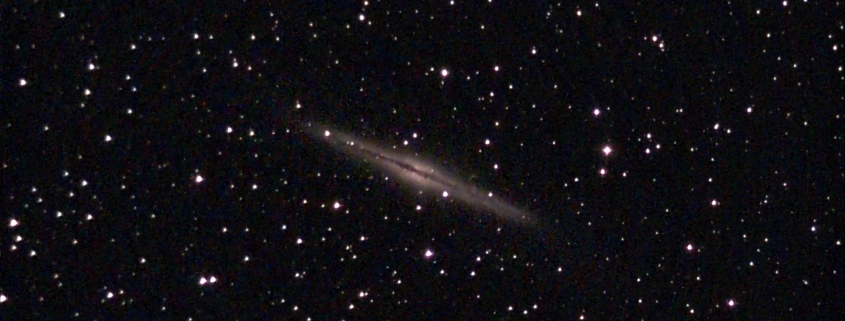 an image ngc891 in the starry sky captured by an astrophotographer with telescope